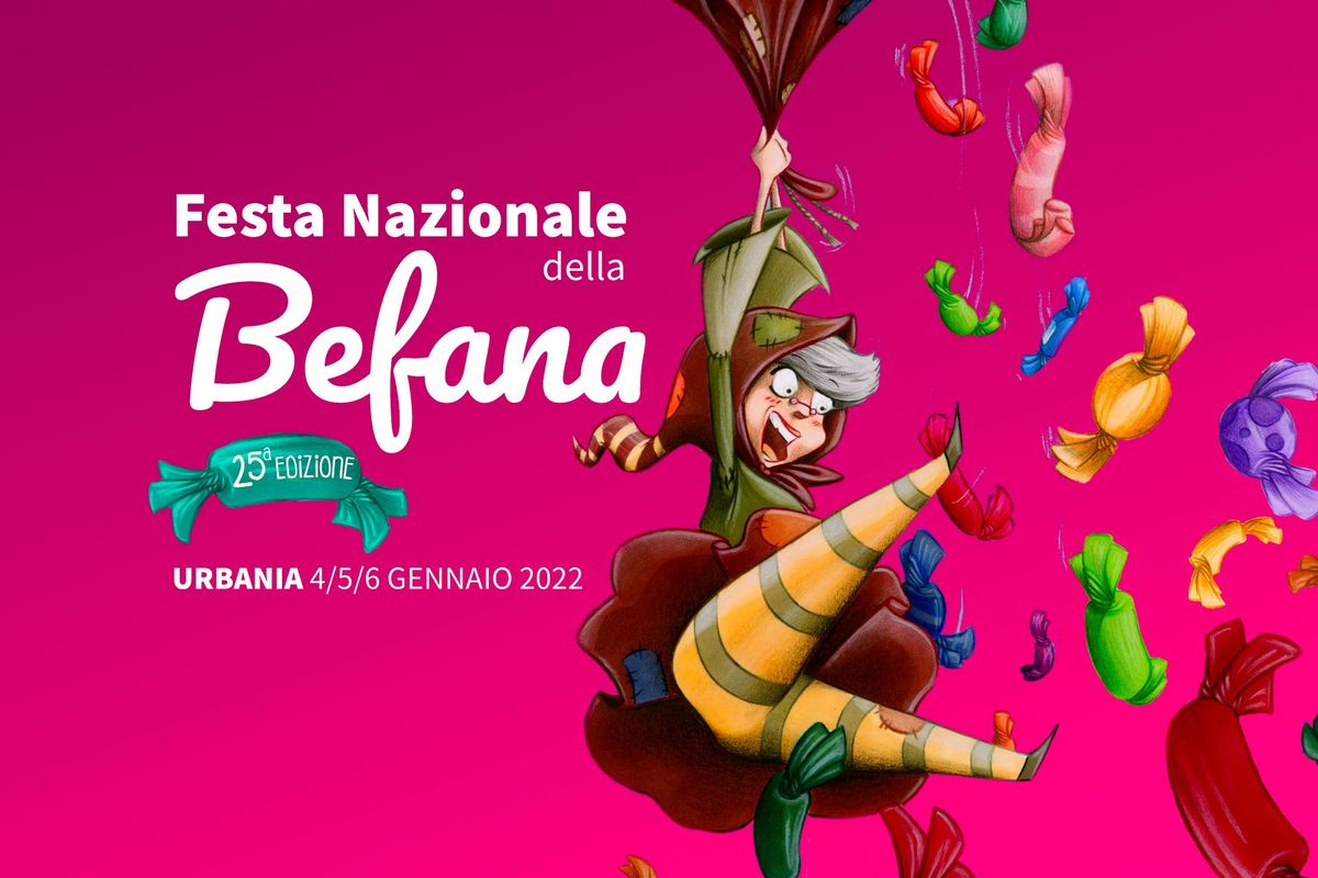 Epifanía y fiesta de la Befana en Urbania, Italia 